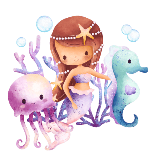 A Mermaid And Friends